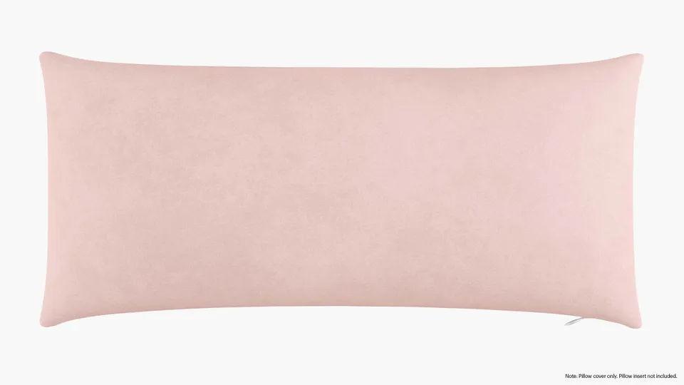 Throw Pillow Cover 14" x 30", Blush Classic Velvet, 14" x 30"