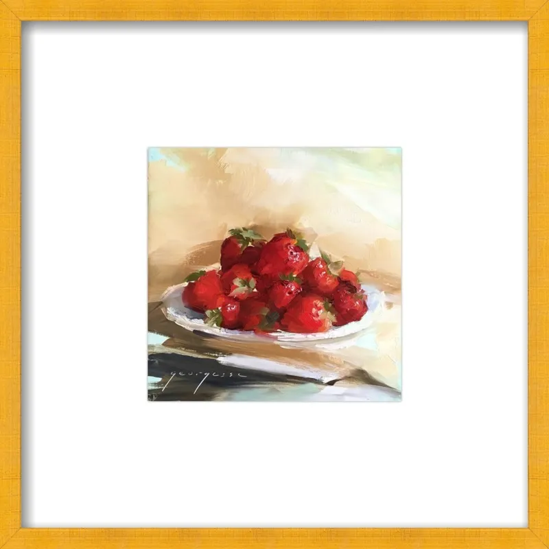"Summer Strawberries 2" by Georgesse Gomez for Artfully Walls
