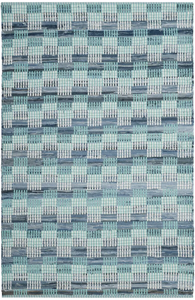 Arlo Home Hand Woven Area Rug, MTK121C, Turquoise/Multi,  4' X 6'