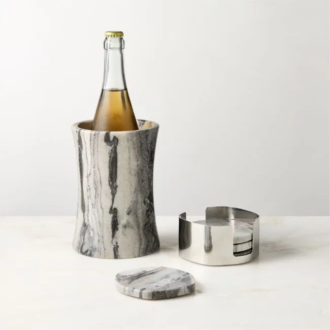 Matteo Marble and Stainless Steel Wine Accessories Gift Set
