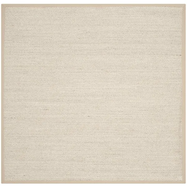 Natural Weave Solid Bordered Area Rug