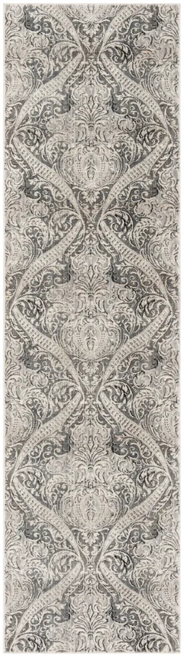 Arlo Home Woven Area Rug, VTP473F, Grey/Charcoal,  2' 2" X 8'