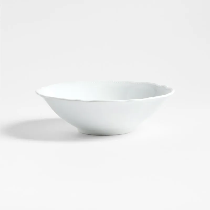 Loire White Porcelain Cereal Bowls, Set of 8