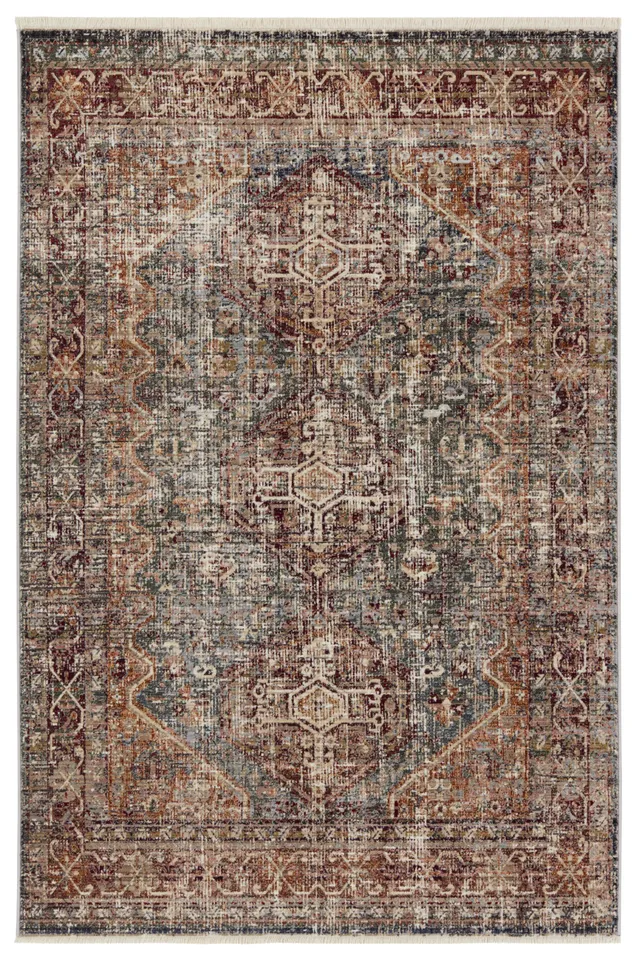 Vibe by Zakaria Medallion Red/Blue Area Rug (10'X14')