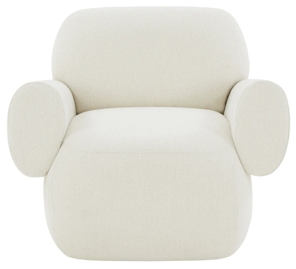 Pryce Upholstered Accent Chair - Ivory