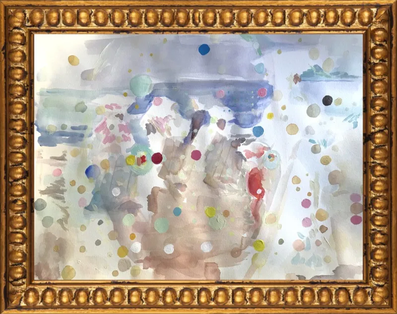 Beach scene (from memory)  by Hannah Dean for Artfully Walls