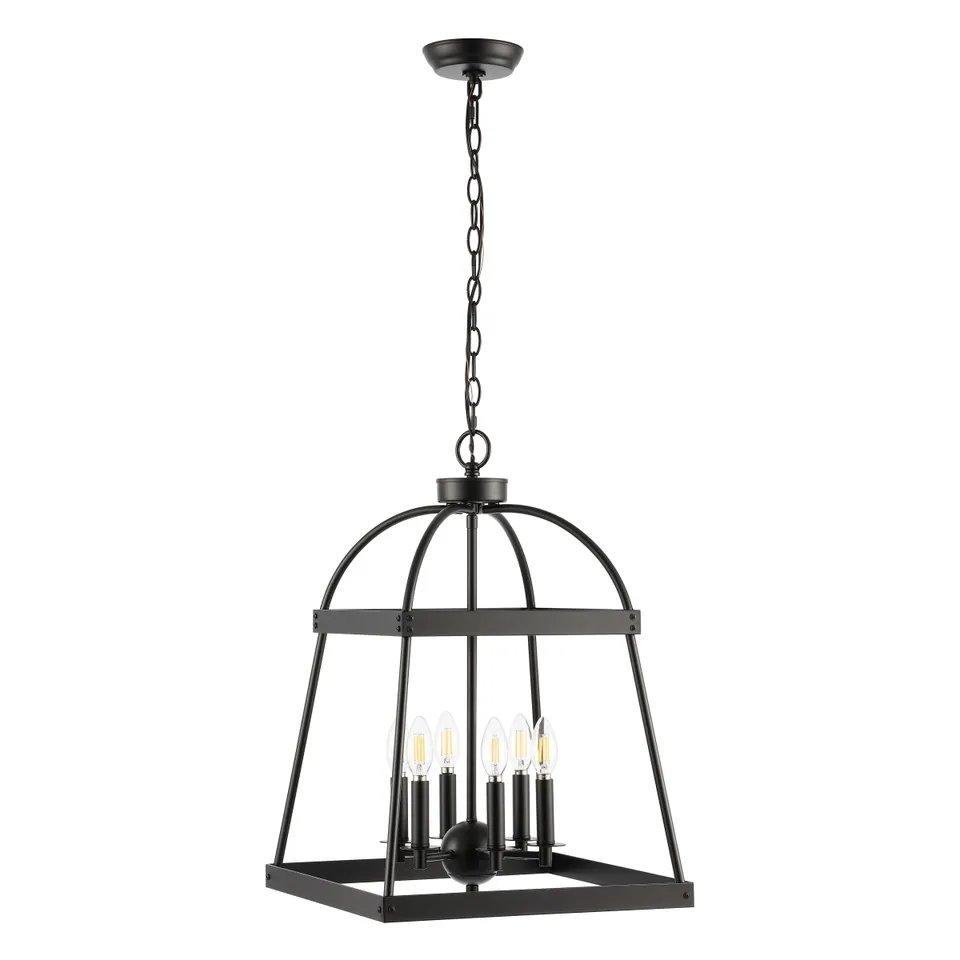 Gracyn 6 Light Chandelier - Black