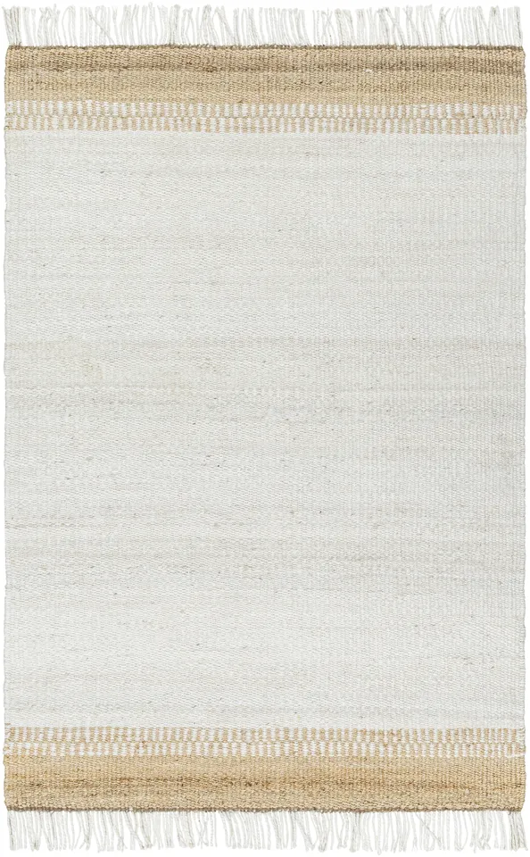 Kamey Beige Indoor 5' x 7'6" Handmade Rug