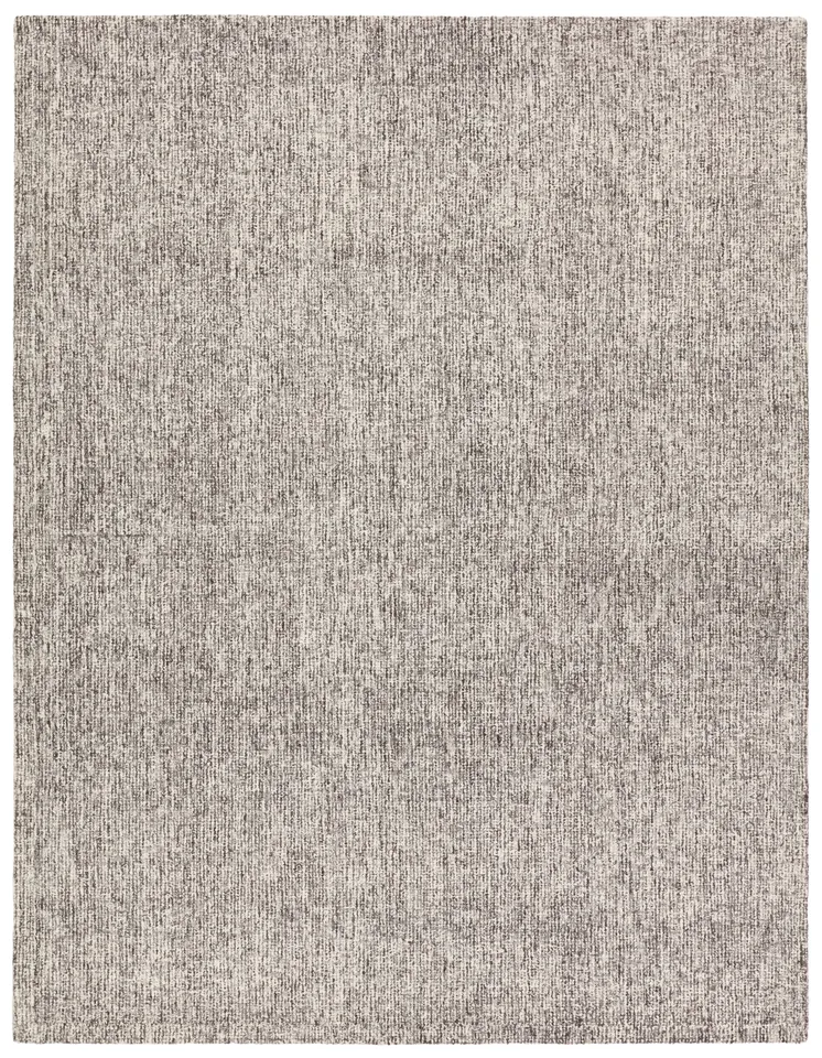 Oland BRT11 Handmade Solid Gray and Cream Area Rug (12'x15')