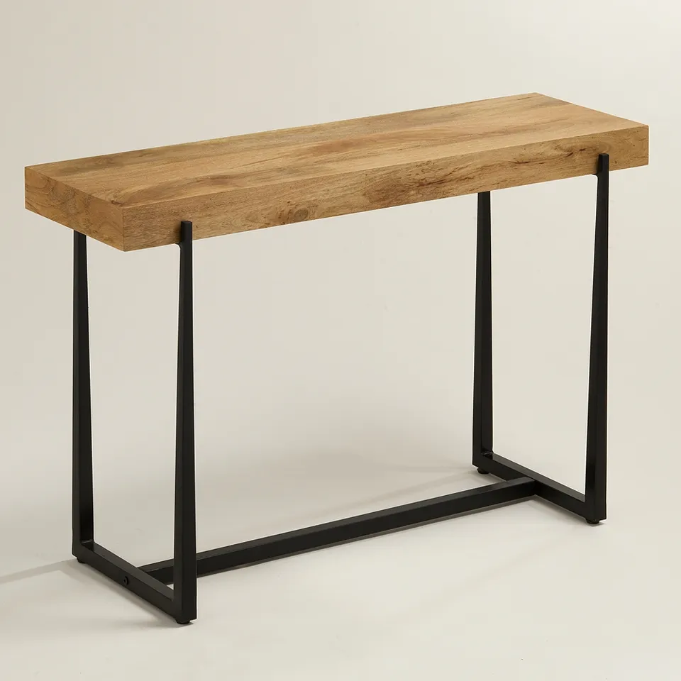 Possini Euro Roanoke 44" Wide Natural Wood Console Table