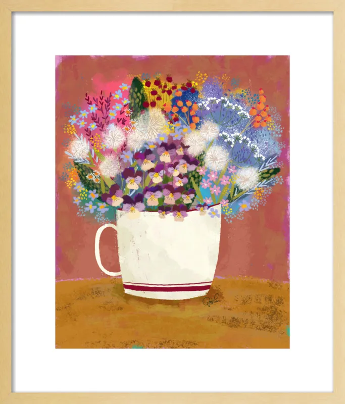 Violas in Russet by Joy Laforme for Artfully Walls