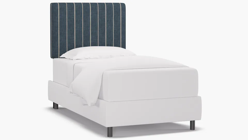 Square Back Headboard, Indigo Fritz, Twin