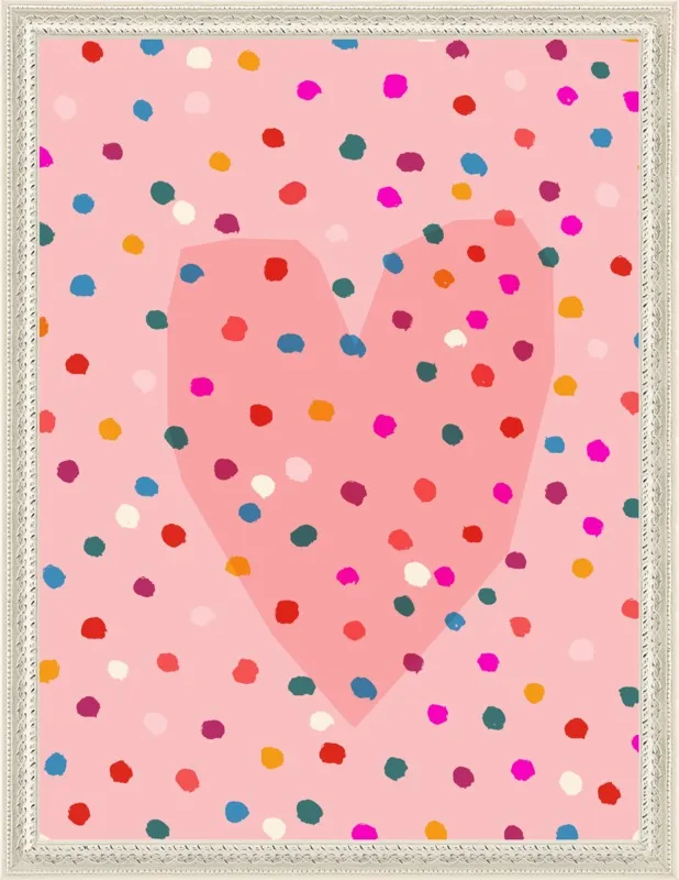 Rainbow Dotty Heart by Paula Mills for Artfully Walls