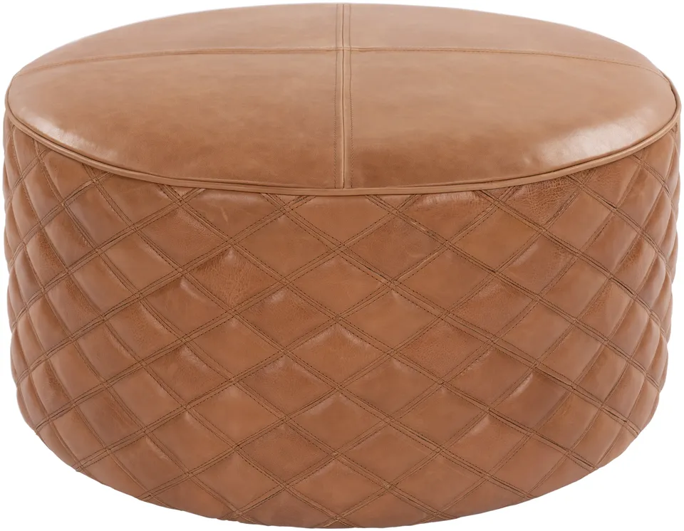Lance Leather 14"H x 28"W x 28"D Ottoman