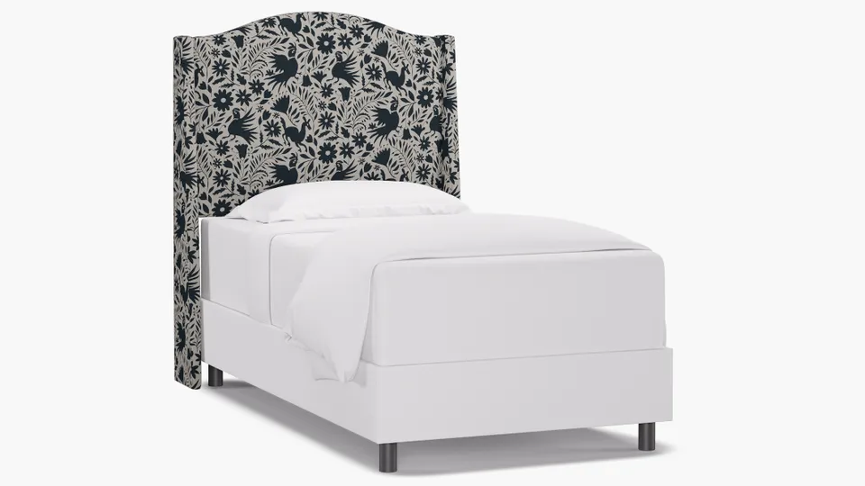 Classic Wingback Headboard, Ink Frida, Twin