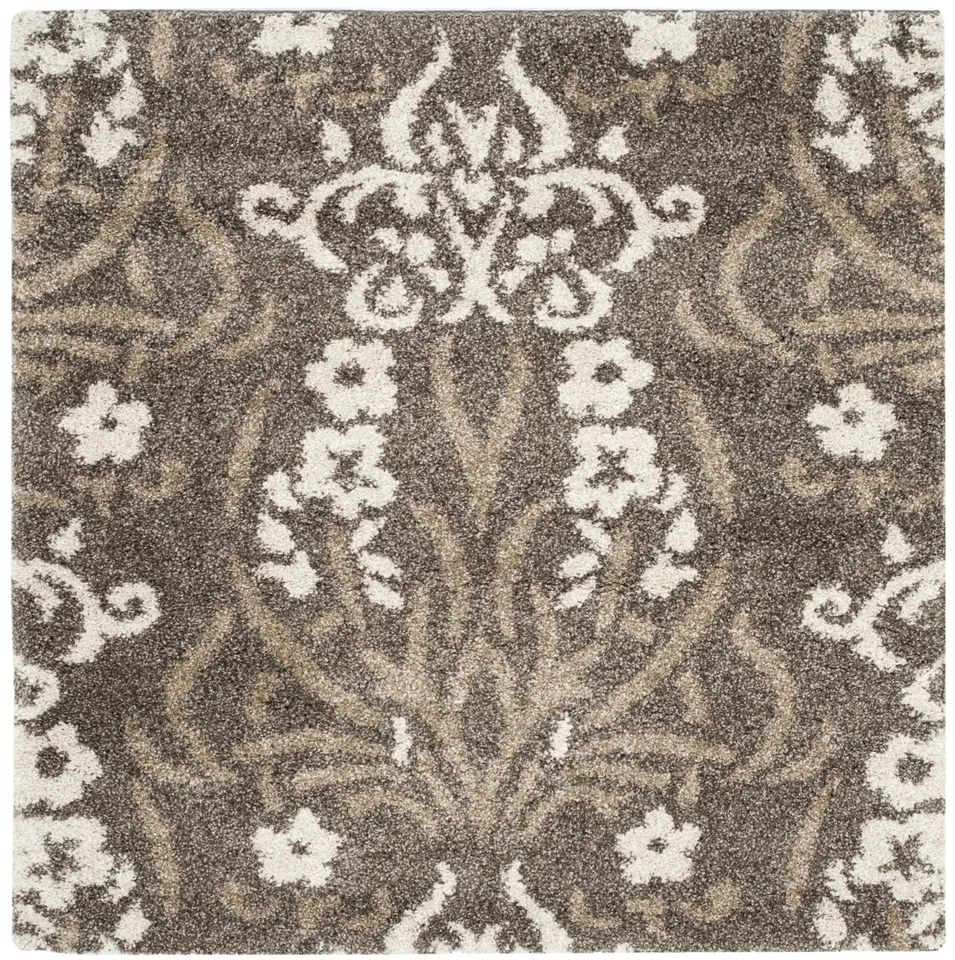 Arlo Home Woven Area Rug, SG457-7913, Smoke/Beige,  4' X 4' Square