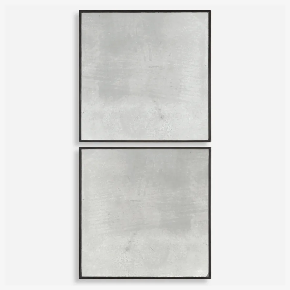 Matty Antiqued Square Mirrors Set/2