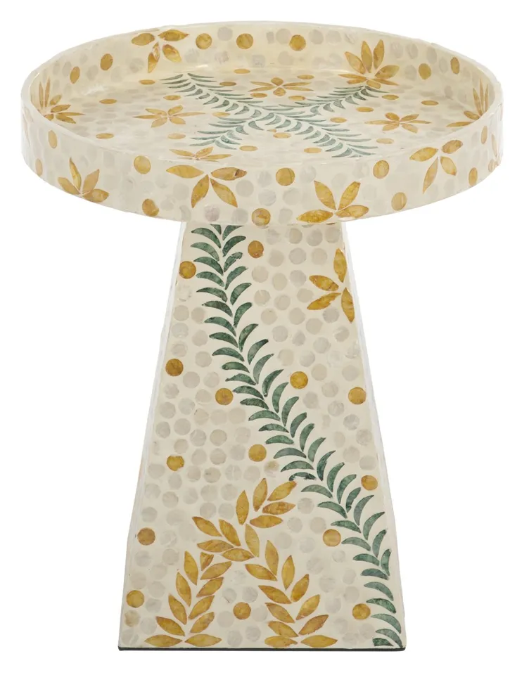 Manuela Accent Table - White / Multi