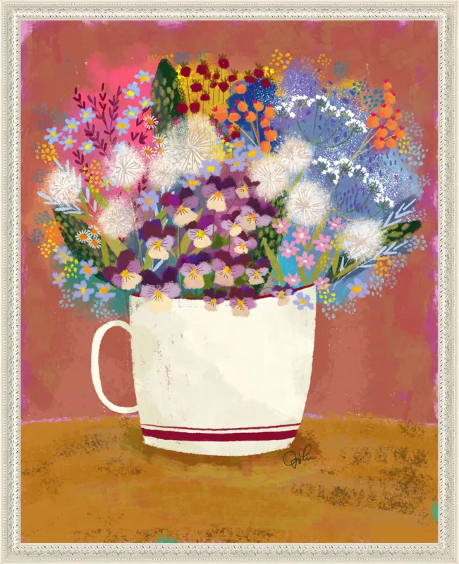 Violas in Russet by Joy Laforme for Artfully Walls