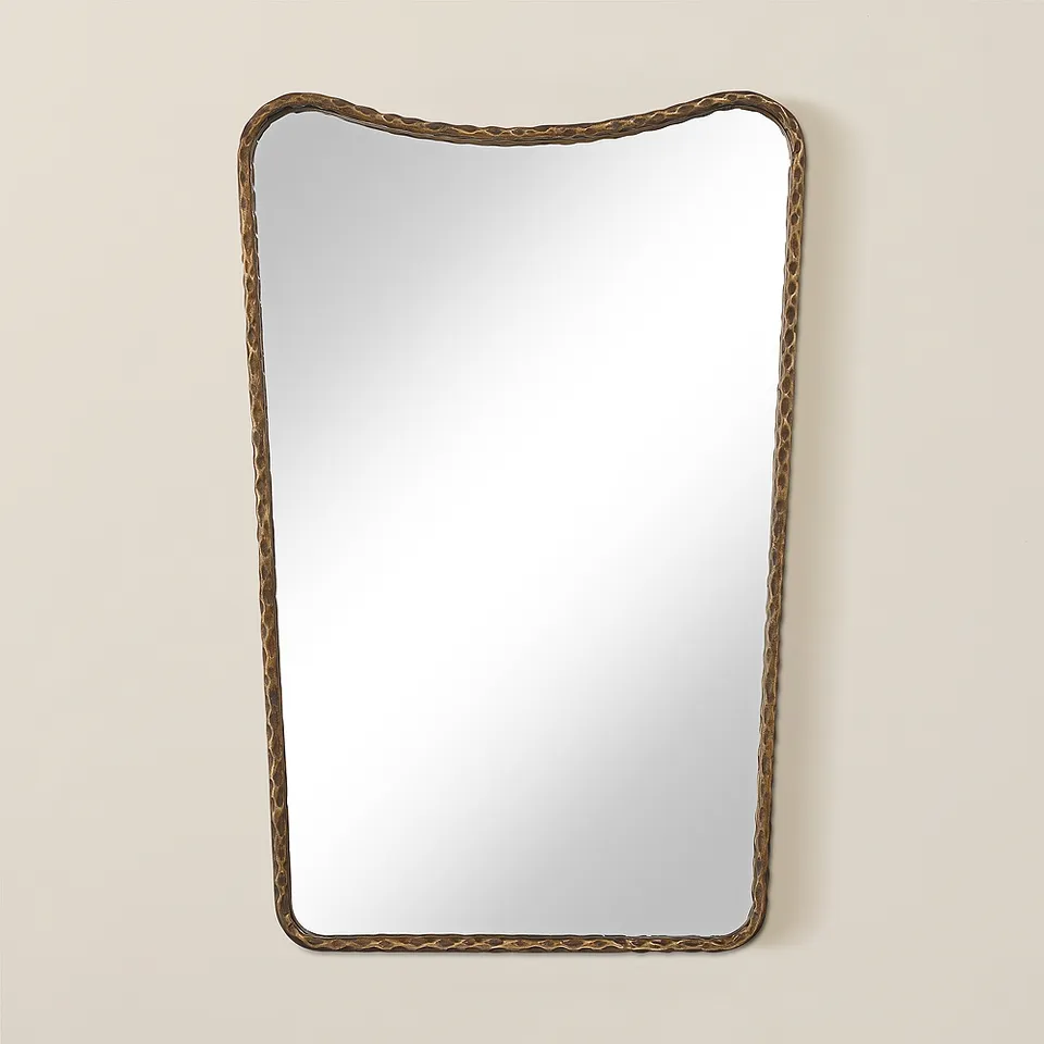 Reno 24" x 36 1/4" Hammered Bronzed Gold Rectangle Wall Mirror