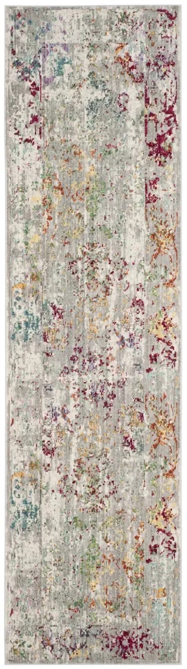 Arlo Home Woven Area Rug, MYS923R, Grey/Multi,  2' 3" X 8'