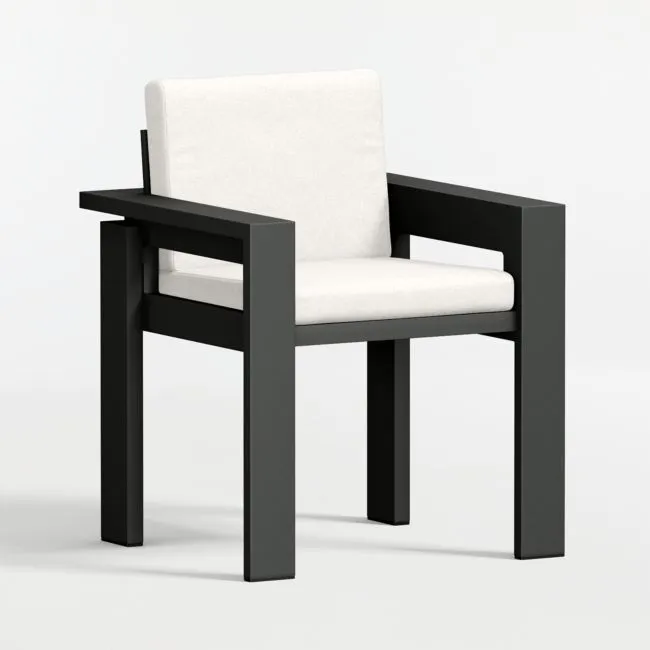 Walker Metal Outdoor Dining Armchair with Canvas Canvas Sunbrella ® Cushions