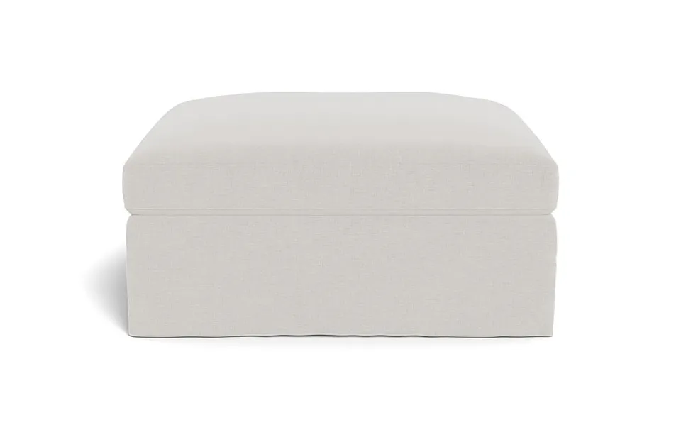 Ella Slipcovered Square Ottoman
