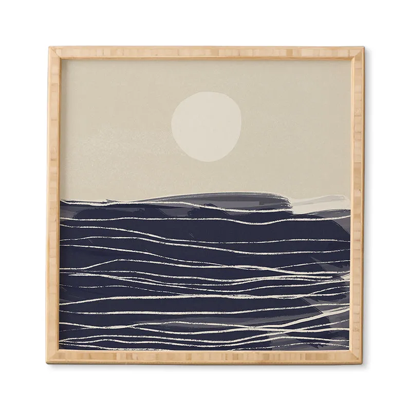 Abstract Seascape 2 by Alisa Galitsyna - Framed Wall Art Basic Black 12" x 12"