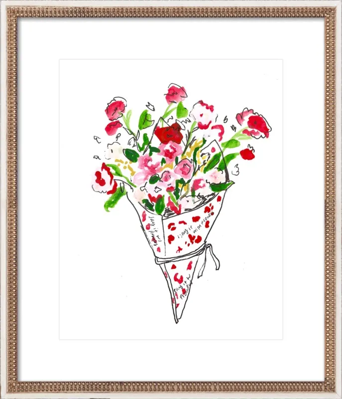 Bodega Flowers in Pink and Red by Larsen McDowell for Artfully Walls
