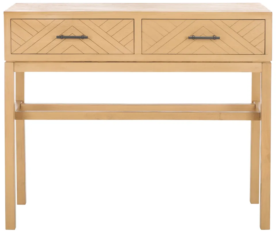 Ajana 2 Drawer Console Table - Camel