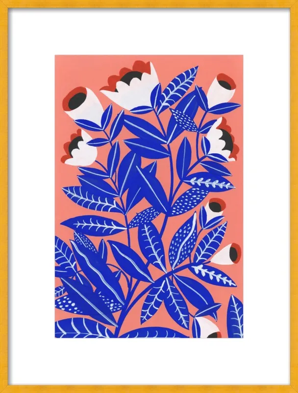 Blue Plant by Agathe Singer for Artfully Walls