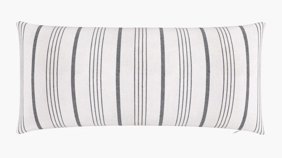 Throw Pillow 14" x 30", Black Market Stripe, 14" x 30"