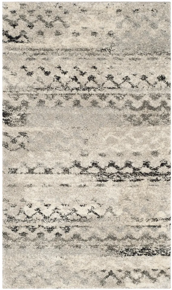Arlo Home Woven Area Rug, RET2136-1180, Cream/Grey,  2' 6" X 4'