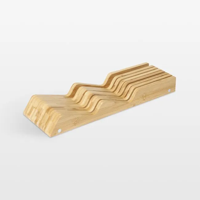 Global ® Seiso 7-Slot Bamboo Knife Organizer
