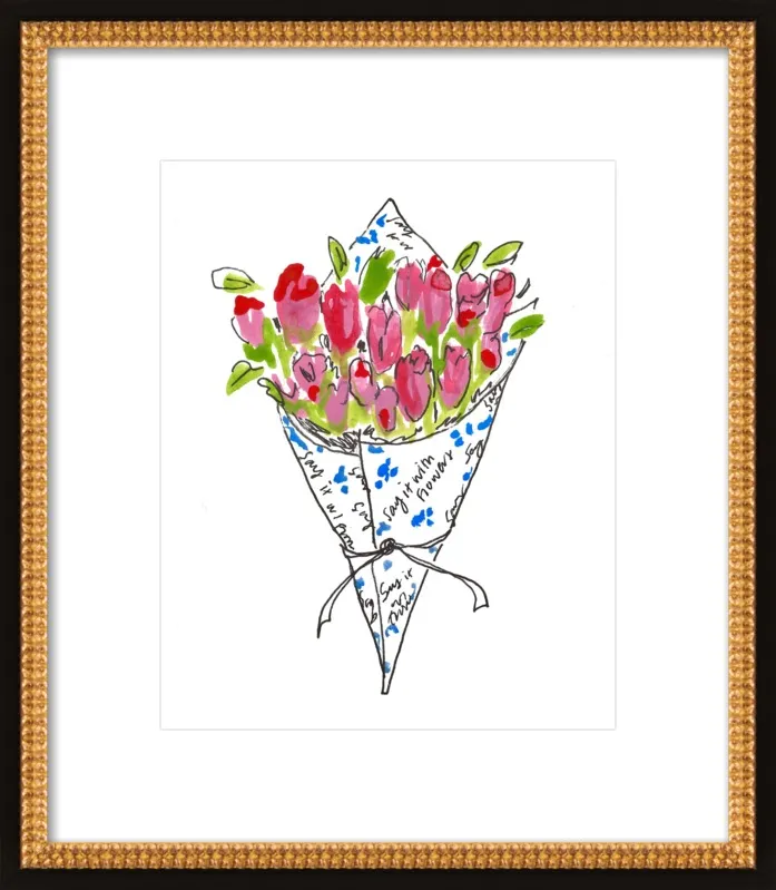 Bodega Flowers in Blue and Pink by Larsen McDowell for Artfully Walls