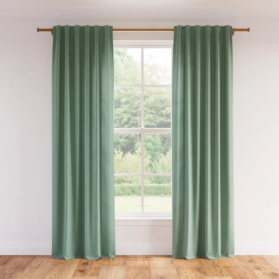 Linen Curtain, Blue Spruce Linen, 50" x 108", Blackout