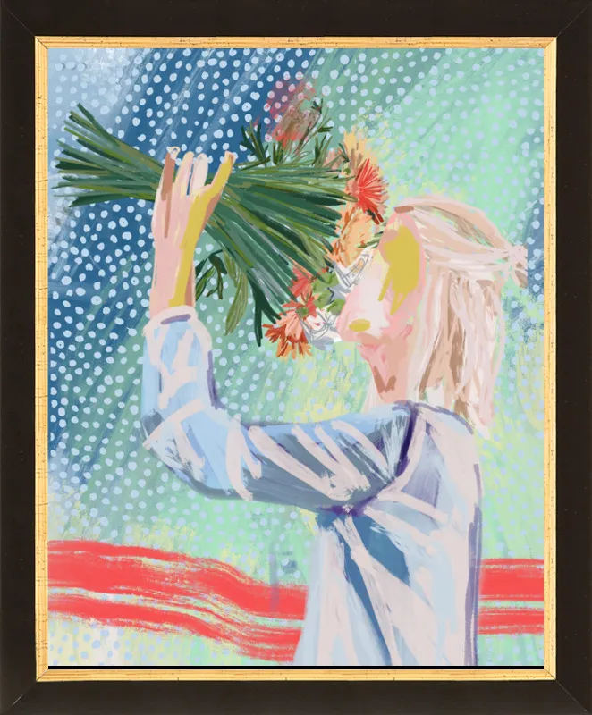 I like to stop and smell the roses  by Jamie Corley for Artfully Walls