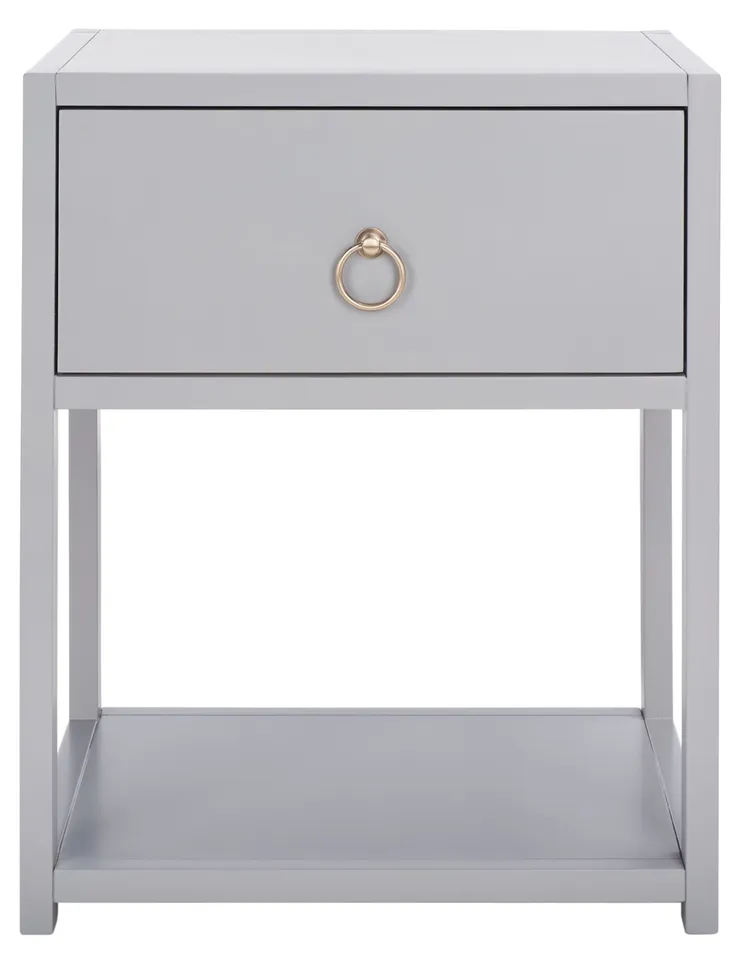 Yudi 1 Drawer 1 Shelf Nightstand - Gray