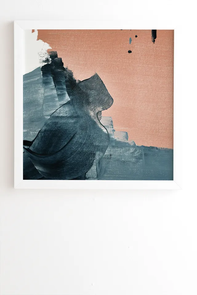 Renew A Minimal Abstract Piece by Alyssa Hamilton Art - Framed Wall Art Basic White 30" x 30"