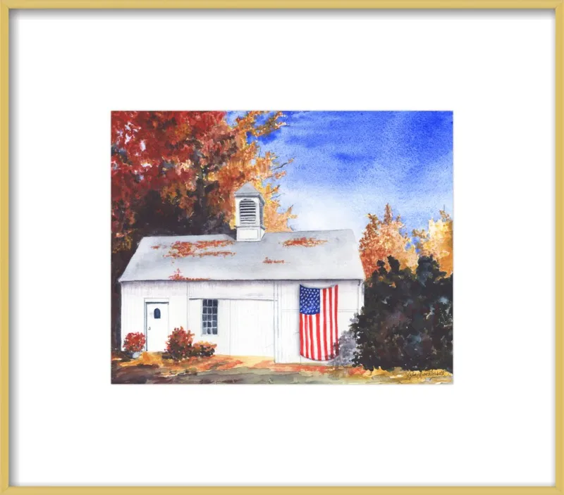 The Ross Barn in Fall by Lydia Marie Elizabeth for Artfully Walls