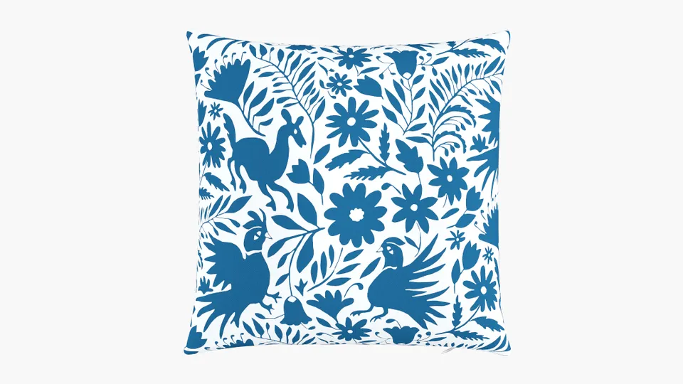 Throw Pillow 20", Cerulean Frida, 20" x 20"