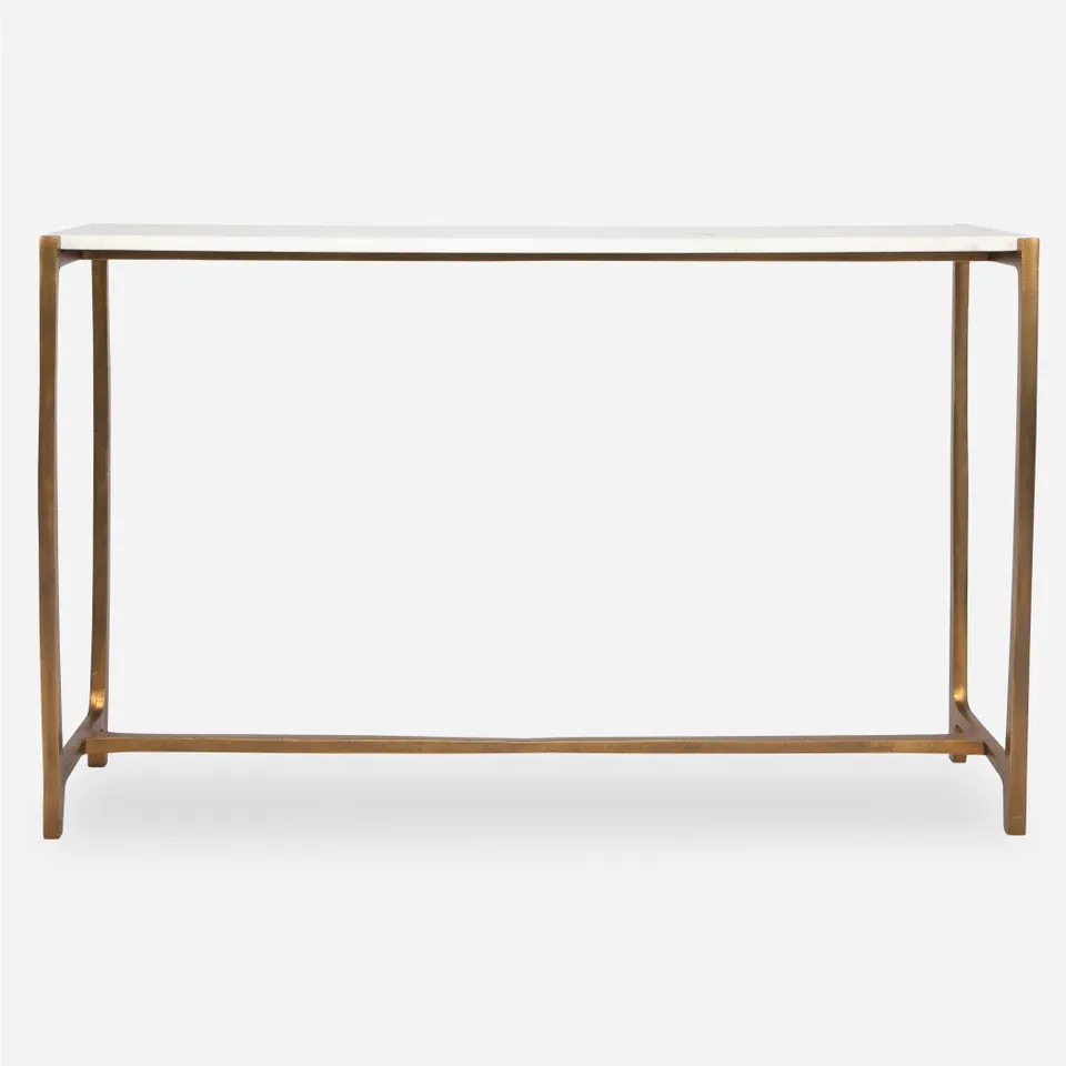 Affinity White Marble Console Table