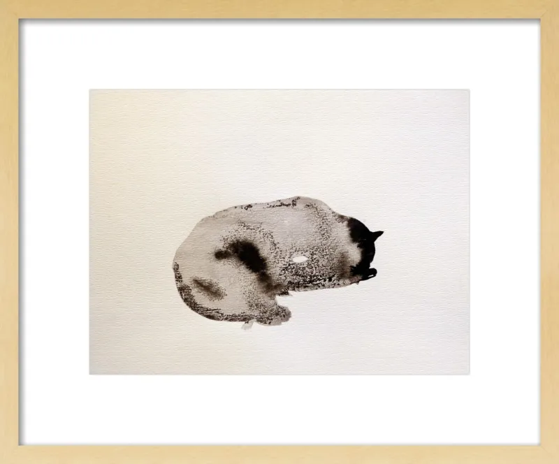 Sleeping cat by Frederic Belaubre for Artfully Walls