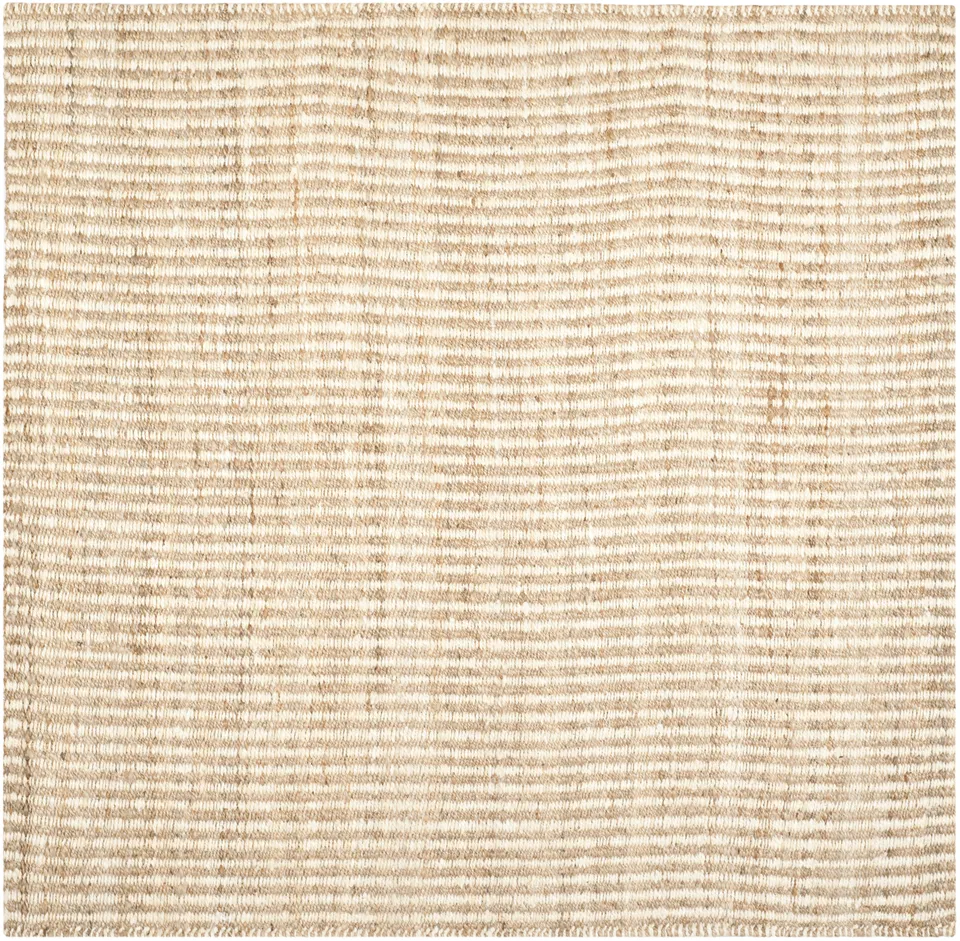 Arlo Home Hand Woven Area Rug, NF734A, Natural/Ivory,  5' X 5' Square