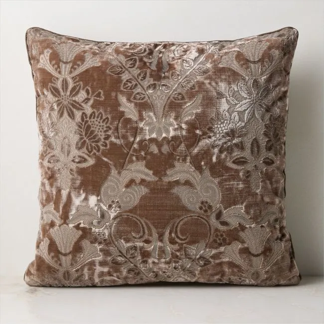 Tapestry Natural Velvet Throw Pillow Cover 20"x20" by Todd Snyder