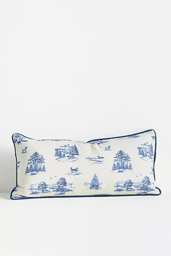 Aspen Toile Printed Cotton Pillow