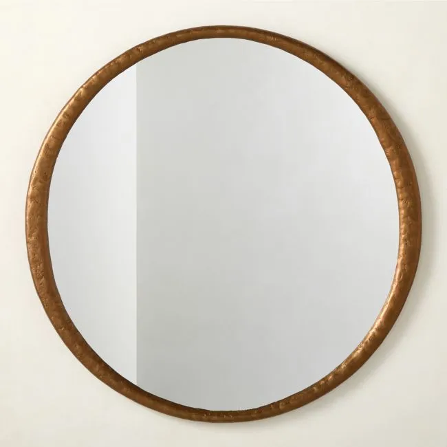 Bronx Bronze Cast Aluminum Round Wall Mirror 48"