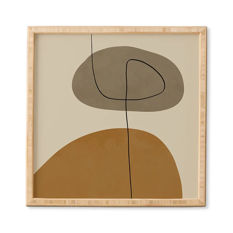 Organic Abstract Shapesii by Alisa Galitsyna - Framed Wall Art Basic Black 20" x 20"
