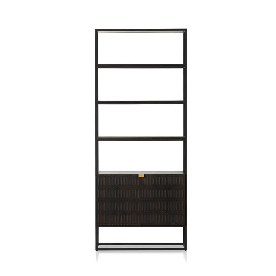 Kelby Bookcase - Gunmetal