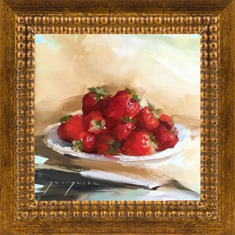 "Summer Strawberries 2" by Georgesse Gomez for Artfully Walls